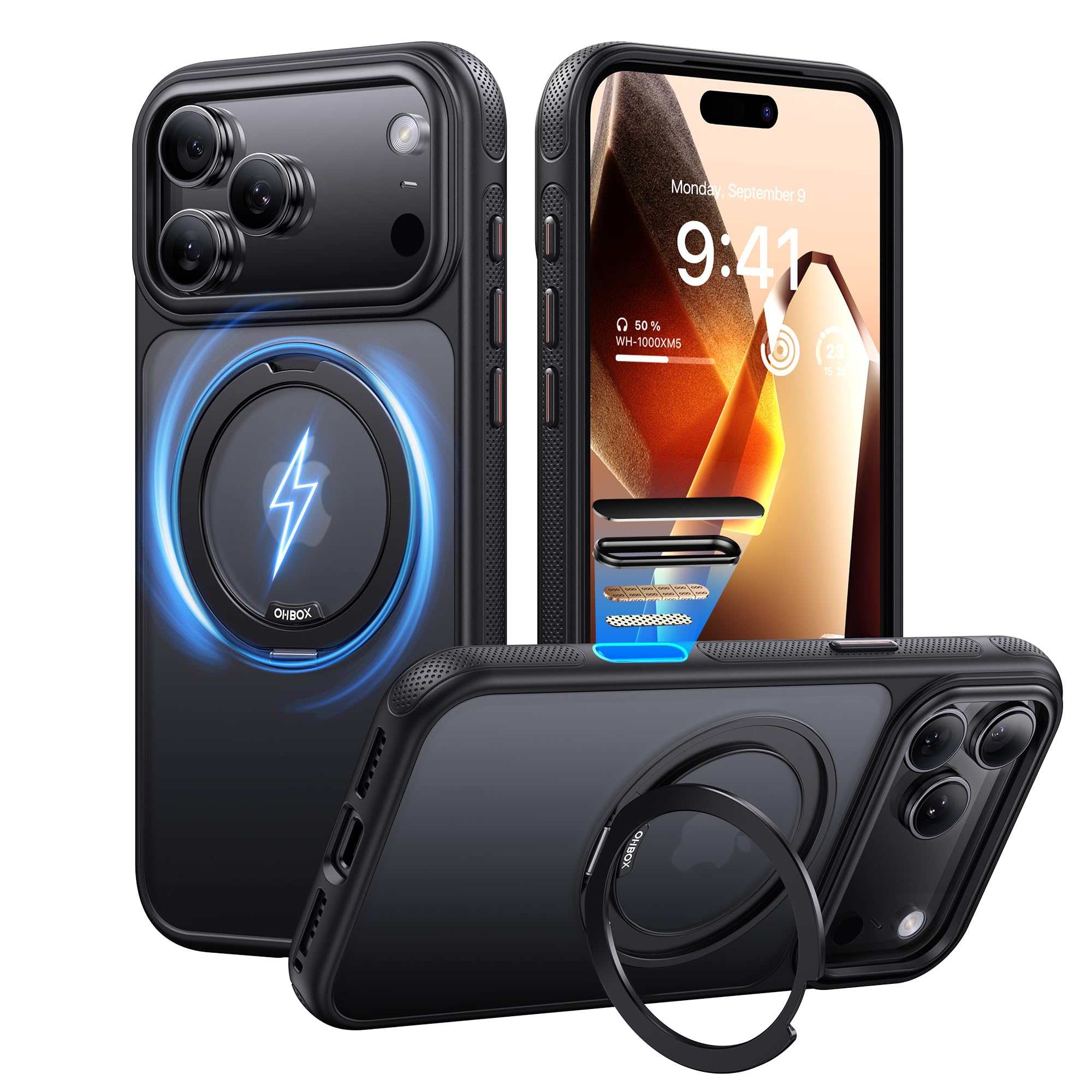 Amazon.co.jp: 米軍MIL規格・Magsafe対応 iPhone 17 Pro ケース 360
